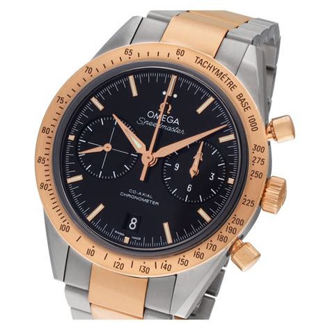 omega speedmaster 57 red gold.